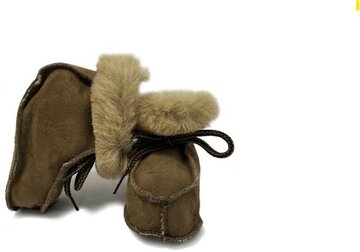 Babyslofje Bernardino Taupe, echt leder, maat 18,19 en 20