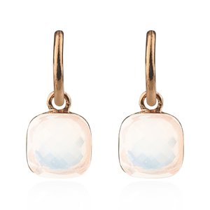 Square Stone Earrings Opalit&eacute; - Rose