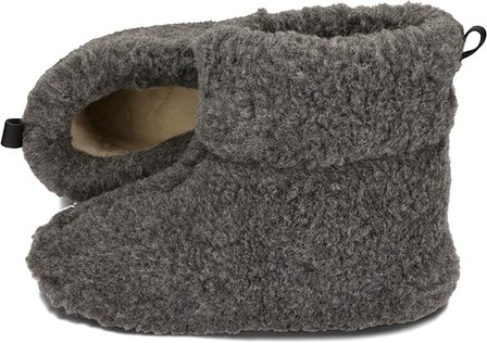 Sheepsjop® Wollen sloffen - 100% schapenwol, Grijs