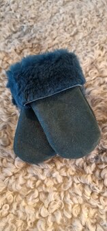 SHEEPSJOP BABYWANTEN LEER MET LAMSVACHT VOERING UNISEX 0-12 MAANDEN MET KOORD 05