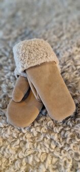 SHEEPSJOP KINDERWANTEN LEER MET LAMSVACHT VOERING UNISEX 2-3 JAAR 02