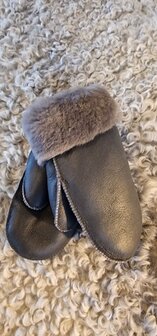 SHEEPSJOP KINDERWANTEN LEER MET LAMSVACHT VOERING UNISEX 2-3 JAAR N04