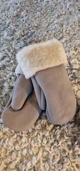 SHEEPSJOP KINDERWANTEN LEER MET LAMSVACHT VOERING UNISEX 6-7 JAAR 03