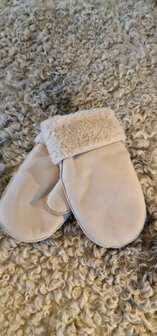 SHEEPSJOP KINDERWANTEN LEER MET LAMSVACHT VOERING UNISEX 6-7 JAAR N04