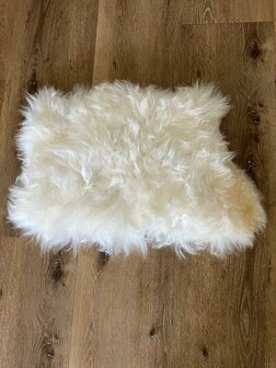 Klein langharig schapenvacht creme / wit zeer dikke kwaliteit 62x46