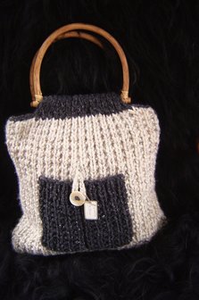 Tas, Handgebreid, Bamboe hengsels