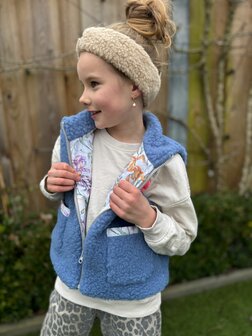 Sheepsjop bodywarmer Flowers 100% wol