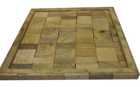 Plateau Chips 40x40cm hout, naturel