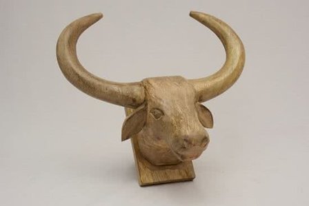 Ossenkop uit hout 41x25x20cm