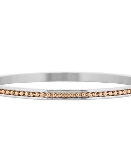 Bicolor Dots Bangle &ndash; Silver/Rose