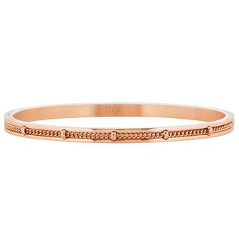 Dotted Chain Bangle - Rose