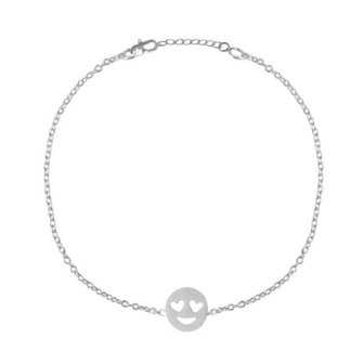 Tiny Bracelet Smiley - Silver