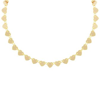 Heart Disc Choker - Gold