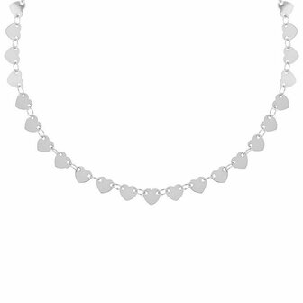 Heart Disc Choker - Silver