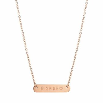 Bar Quote Necklace Inspire - Rose