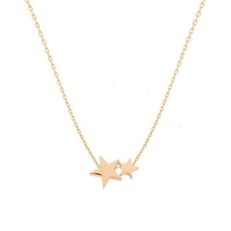 Double Star Necklace - Rose