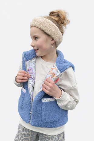 Sheepsjop bodywarmer Flowers 100% wol
