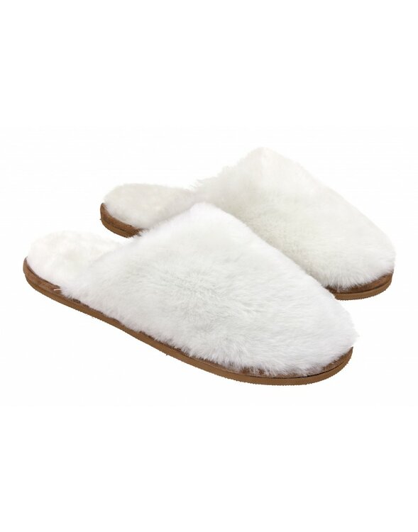 Sheepsjop® Lammy sloffen laag model Viki - 100% lamsvacht sloffen met rubber zool