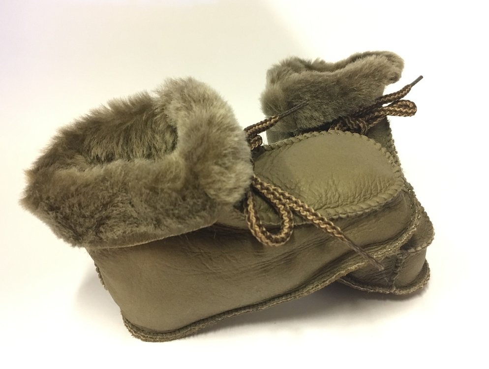 Babyslofje Bernardino Musk, echt leder, maat 15,16,17,18,19 en 20