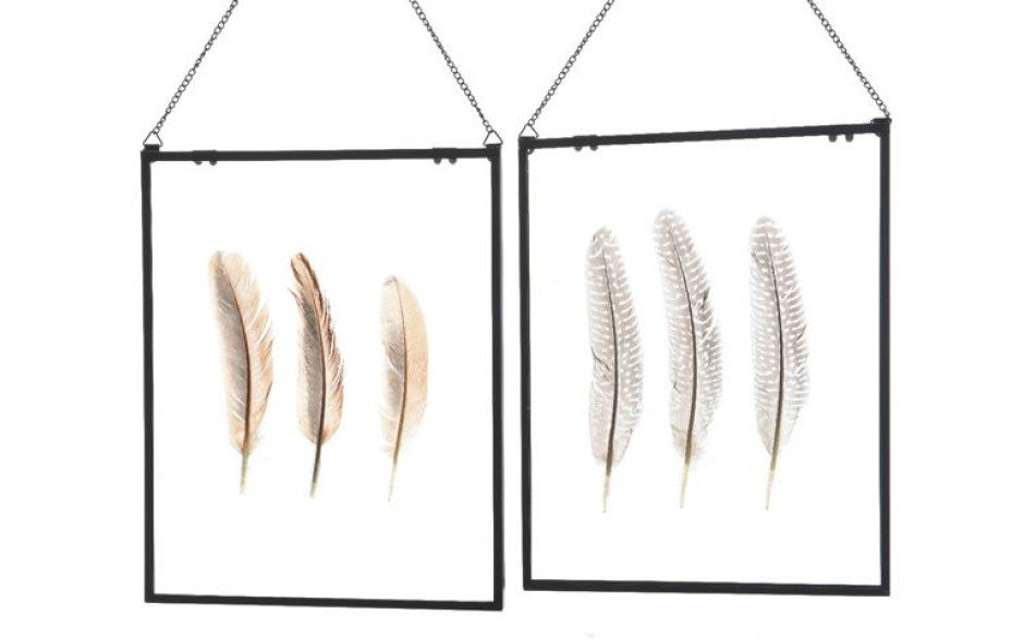 Decolijst ijzer met veer 20x28cm