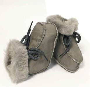 Babyslofje Bernardino Kiddy Grijs, echt leder, maat 15, 16 en 17