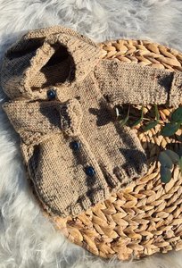 Sheepsjop gebreid babyvestje maat / camel maat 50-56