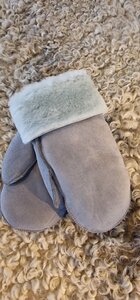 SHEEPSJOP KINDERWANTEN LEER MET LAMSVACHT VOERING UNISEX 6-7 JAAR N05