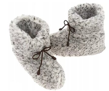 Sheepsjop® Wollen sloffen peuter/kind - 100% schapenwol, antislip zool, Grijs gevlekt