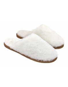 Sheepsjop® Lammy sloffen laag model Viki - 100% lamsvacht sloffen met rubber zool