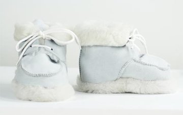  Babyslofje Bernardino Wollie, echt leder, mt 18