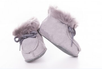 Babyslofje Bernardino Grijs, Echt leder, maat: 18, 19, 20