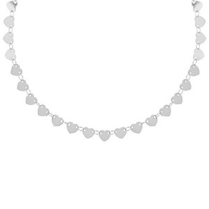 Heart Disc Choker - Silver