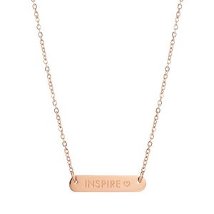 Bar Quote Necklace Inspire - Rose