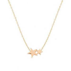 Double Star Necklace - Rose